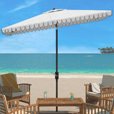 SAFAVIEH Outdoor Arleth 6.5 x 10 Ft Rectangle Crank Umbrella