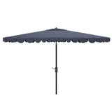 SAFAVIEH Outdoor Arleth 6.5 x 10 Ft Rectangle Crank Umbrella