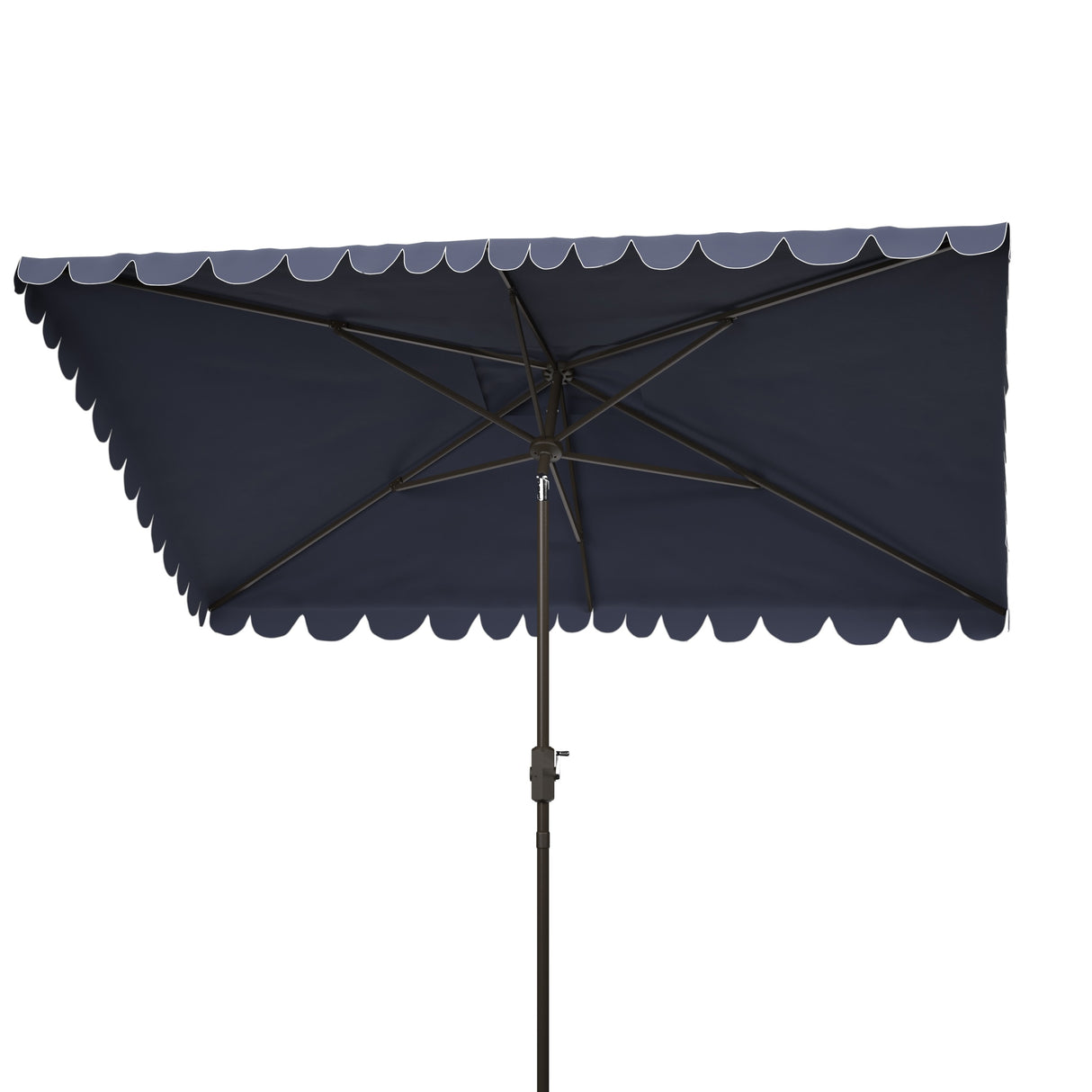 SAFAVIEH Outdoor Arleth 6.5 x 10 Ft Rectangle Crank Umbrella