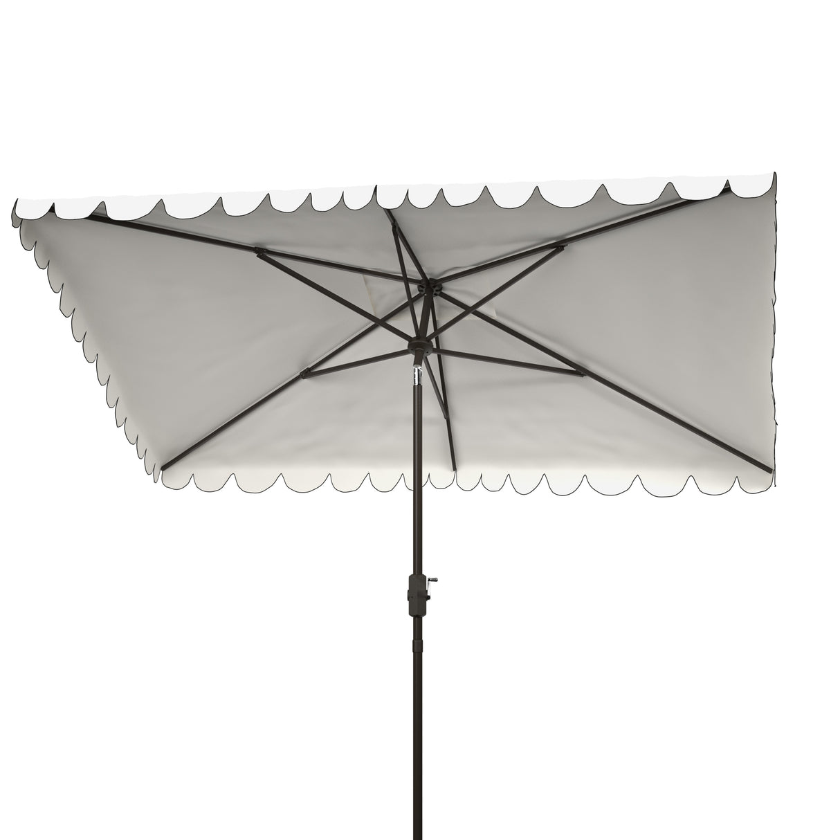 SAFAVIEH Outdoor Arleth 6.5 x 10 Ft Rectangle Crank Umbrella