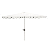 SAFAVIEH Outdoor Arleth 6.5 x 10 Ft Rectangle Crank Umbrella