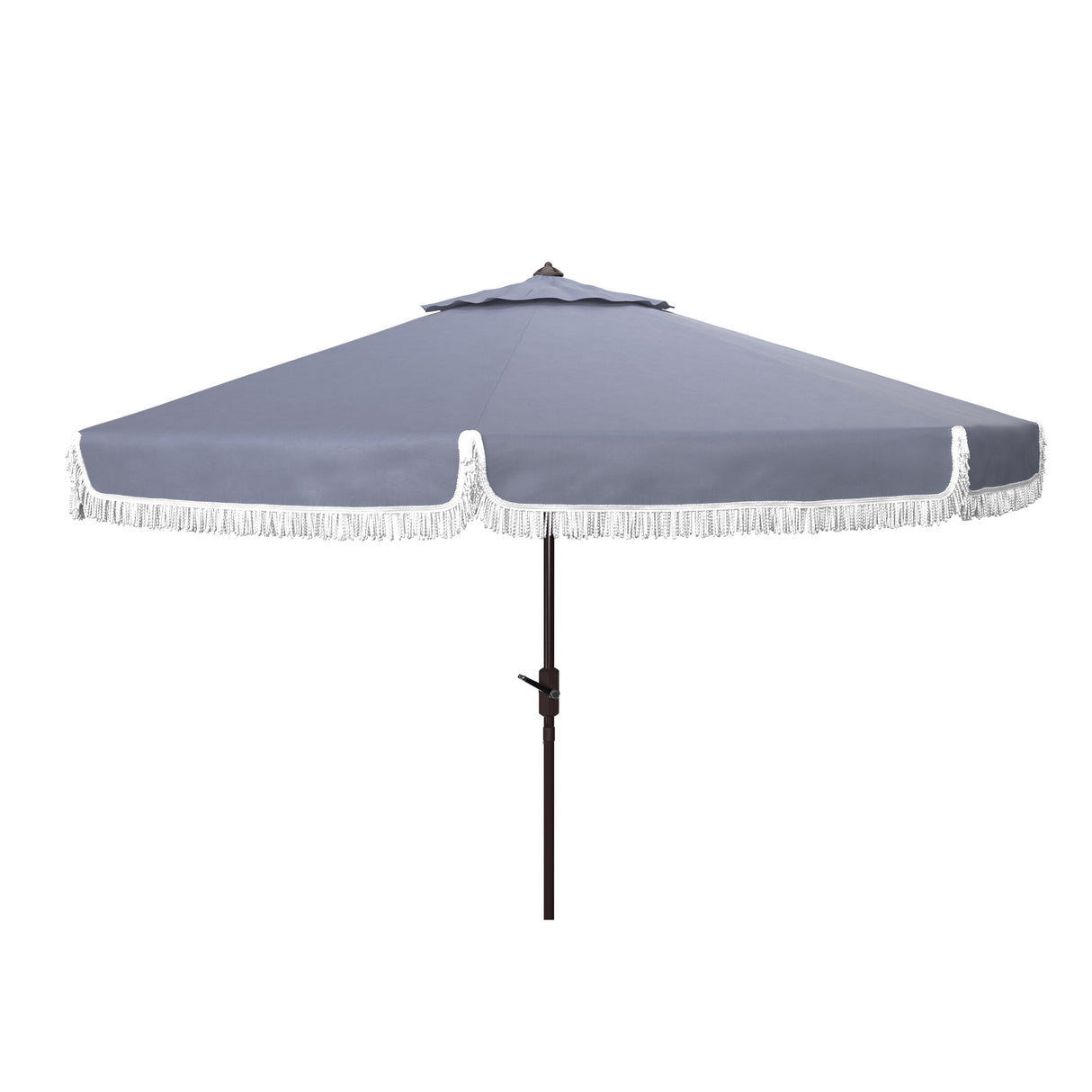 SAFAVIEH Outdoor Dima Fringe 11Ft Round Crank Umbrella