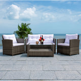 SAFAVIEH Outdoor Eranda 4-Piece Conversation Patio Set - 48W x 30D x 26H