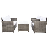 SAFAVIEH Outdoor Eranda 4-Piece Conversation Patio Set - 48W x 30D x 26H