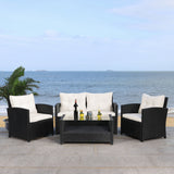 SAFAVIEH Outdoor Eranda 4-Piece Conversation Patio Set - 48W x 30D x 26H