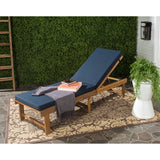 SAFAVIEH Outdoor Esmihan Chaise Lounge Chair with Cushion - 24Wx75Dx15H