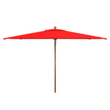 SAFAVIEH Outdoor Glauca 11-Foot Wooden Pulley Market Umbrella