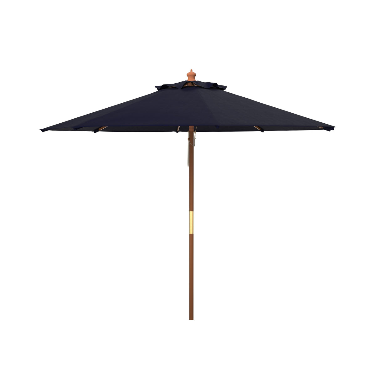 SAFAVIEH Outdoor Glauca 11-Foot Wooden Pulley Market Umbrella