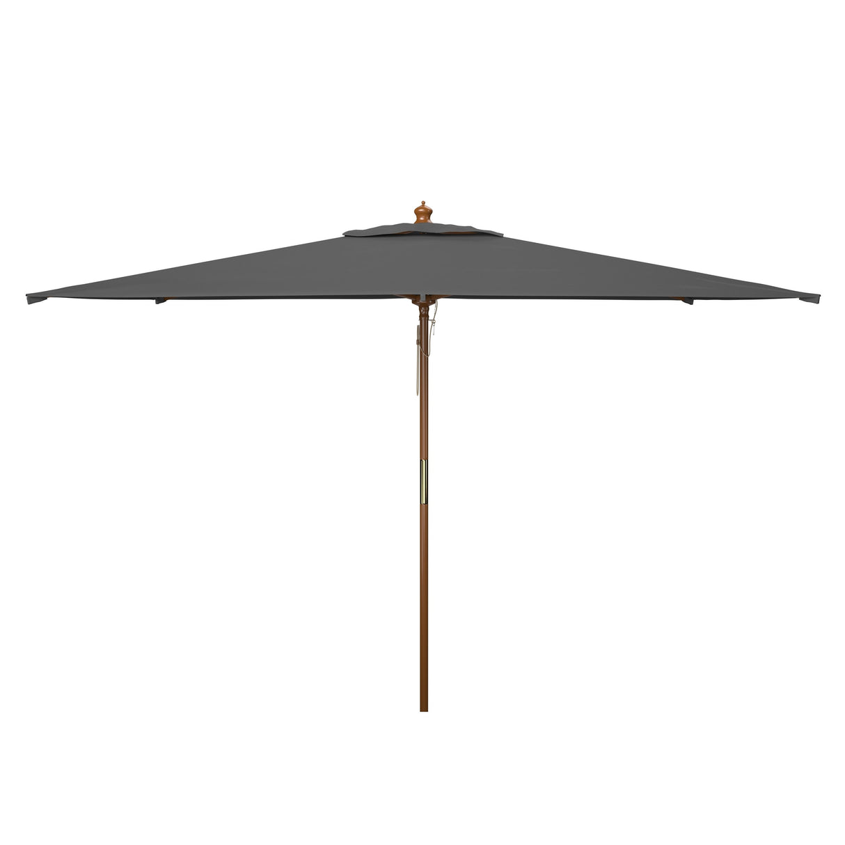 SAFAVIEH Outdoor Glauca 11-Foot Wooden Pulley Market Umbrella