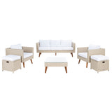 SAFAVIEH Outdoor Gojka 6-Piece Living Set - 69W x 26D x 27H