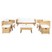 SAFAVIEH Outdoor Gojka 6-Piece Living Set - 69W x 26D x 27H