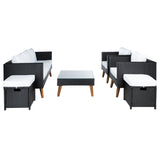 SAFAVIEH Outdoor Gojka 6-Piece Living Set - 69W x 26D x 27H