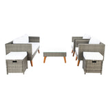 SAFAVIEH Outdoor Gojka 6-Piece Living Set - 69W x 26D x 27H