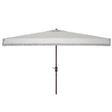 SAFAVIEH Outdoor Heidy 6.5 x 10 Rectangular Crank Umbrella, Base Not Included