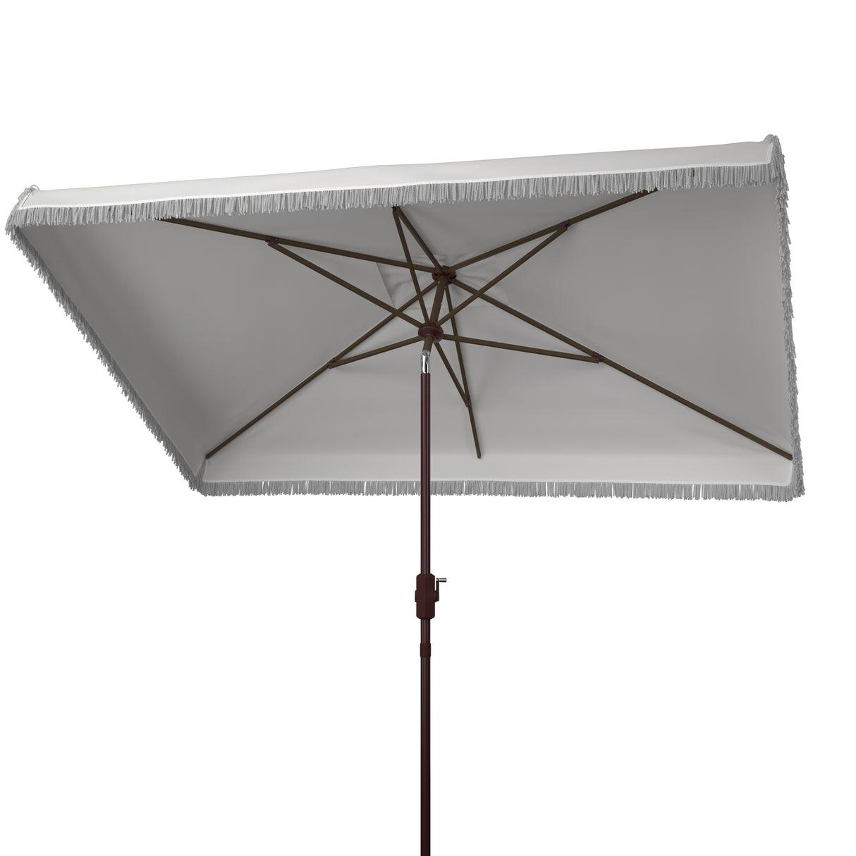 SAFAVIEH Outdoor Heidy 6.5 x 10 Rectangular Crank Umbrella, Base Not Included