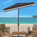 SAFAVIEH Outdoor Heidy 6.5 x 10 Rectangular Crank Umbrella, Base Not Included