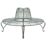 SAFAVIEH Outdoor Irmeli Victorian Iron Round Tree Bench - 60" W x 60" D x 34" H - 60Wx60Dx34H