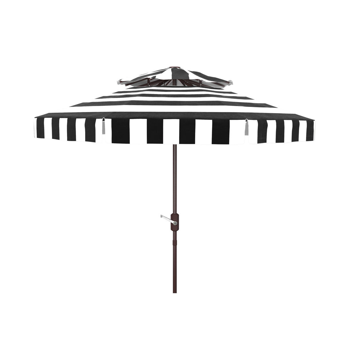 SAFAVIEH Outdoor Janiah Fashion Line 9Ft Double Top Umbrella, Base Not Included