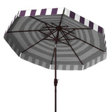 SAFAVIEH Outdoor Janiah Fashion Line 9Ft Double Top Umbrella, Base Not Included