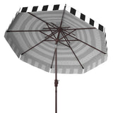 SAFAVIEH Outdoor Janiah Fashion Line 9Ft Double Top Umbrella, Base Not Included