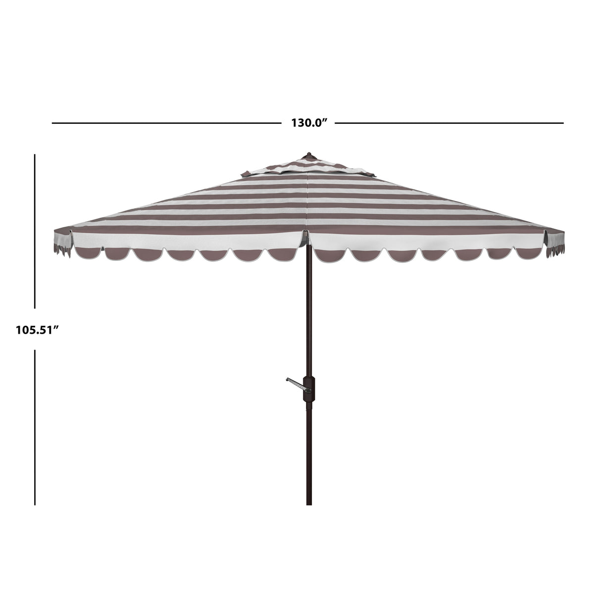 SAFAVIEH Outdoor Jaylee 11Ft Round Crank Umbrella