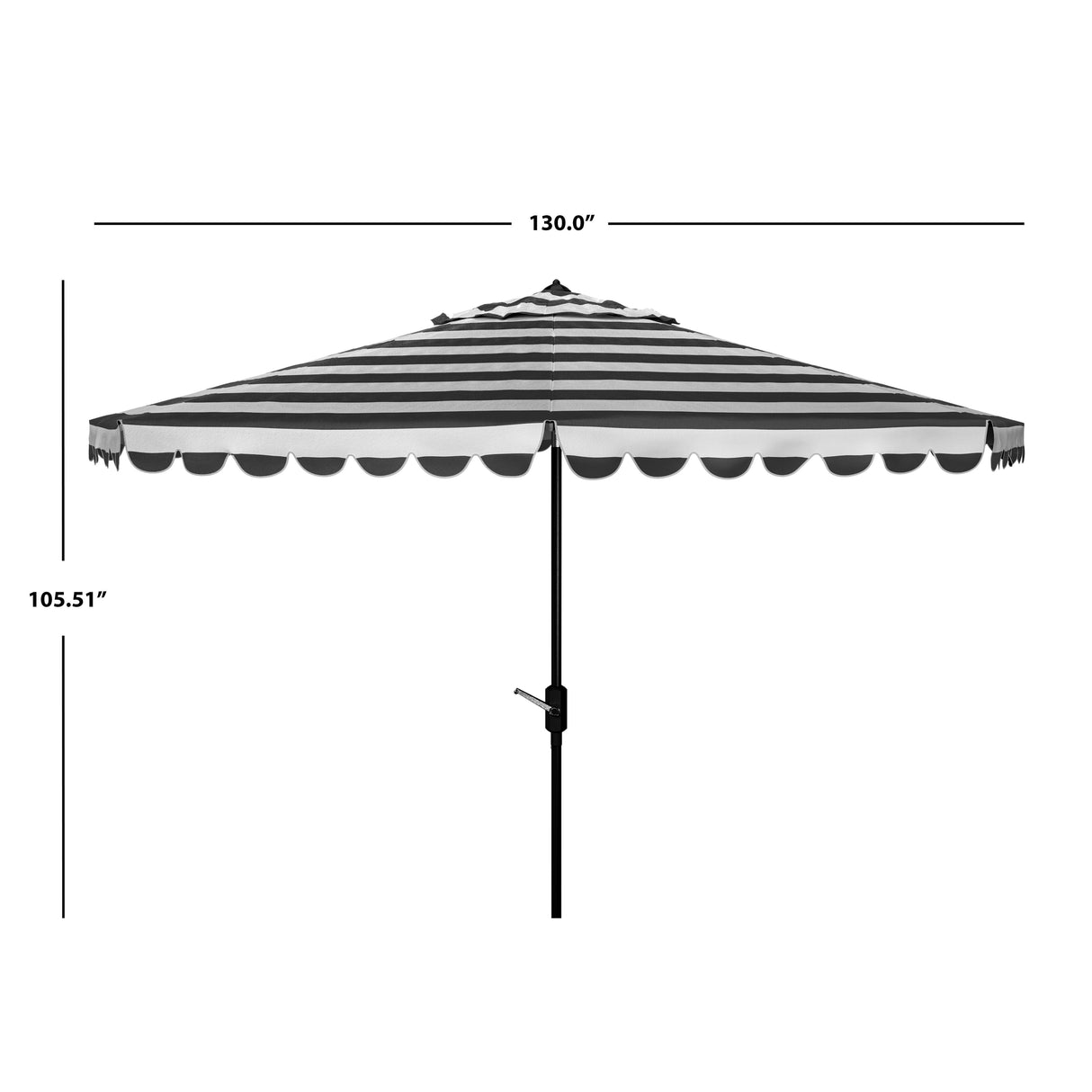 SAFAVIEH Outdoor Jaylee 11Ft Round Crank Umbrella