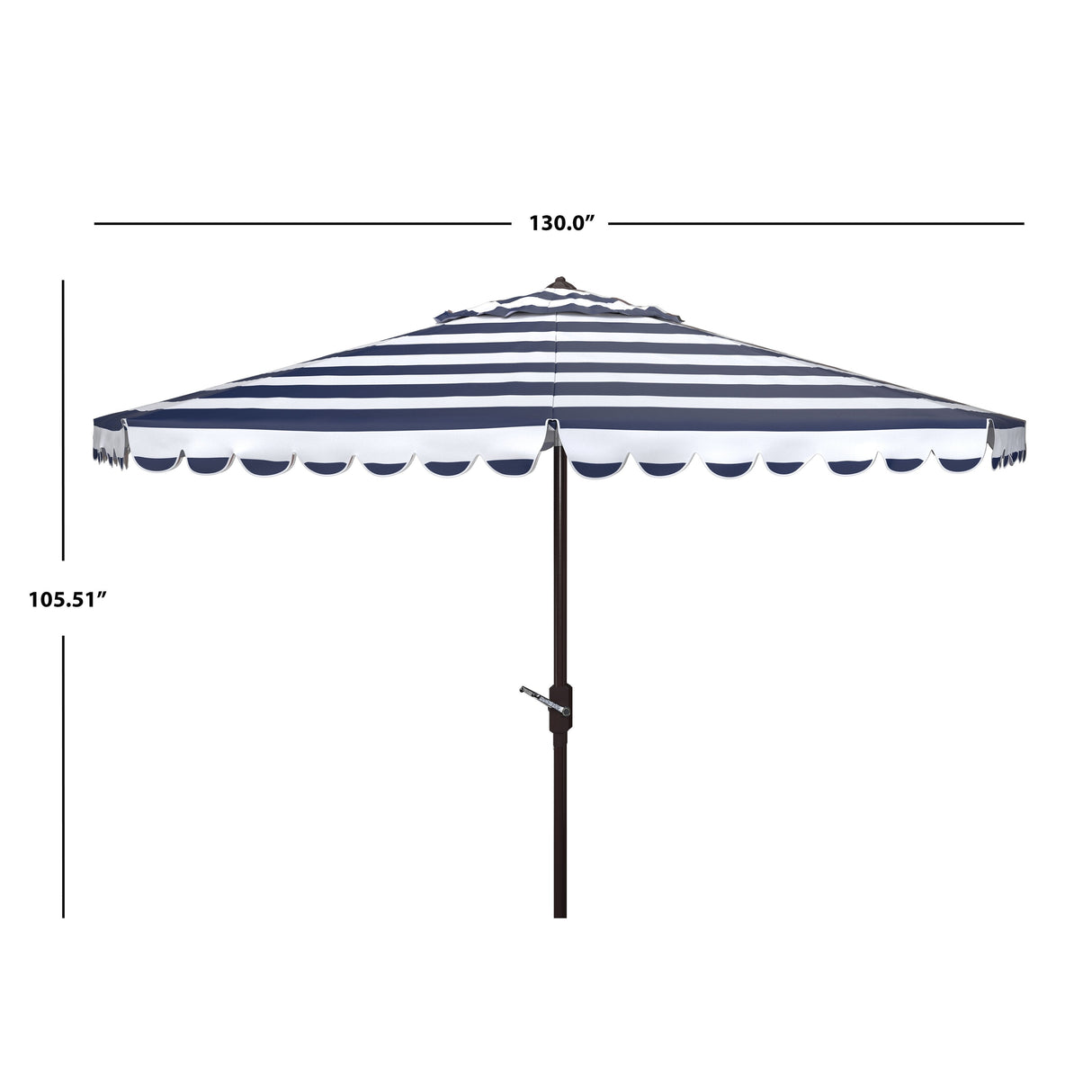 SAFAVIEH Outdoor Jaylee 11Ft Round Crank Umbrella