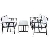 SAFAVIEH Outdoor Jeta 4-Piece Wicker Living Set - 43W x 31D x 26H