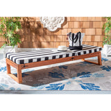 SAFAVIEH Outdoor Kaliyah Solid Wood Chaise Lounge Chair - 25Wx81Dx37H