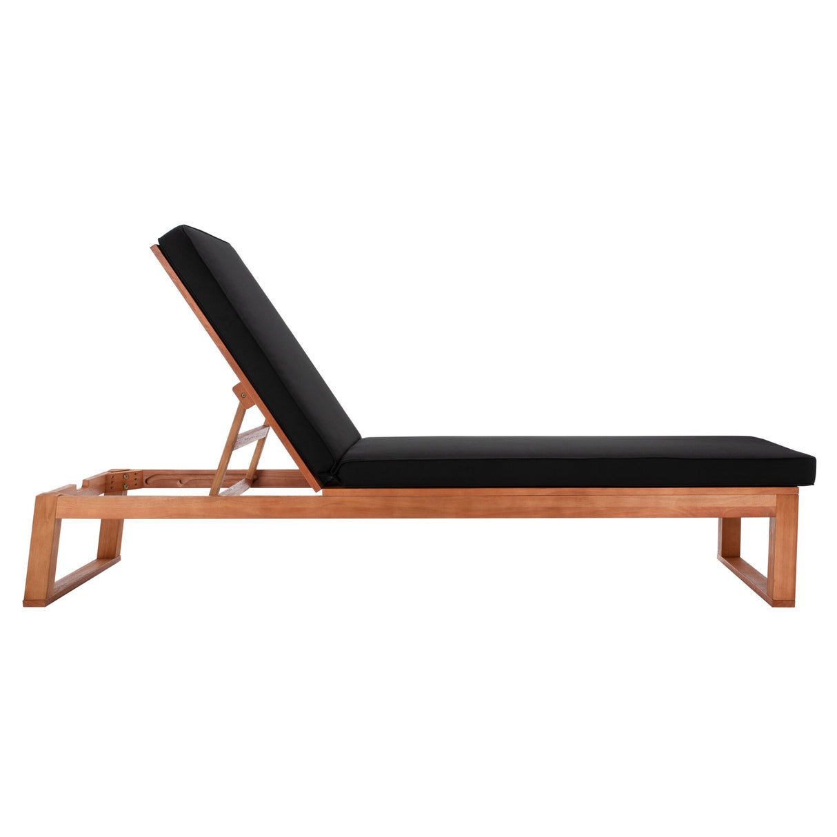 SAFAVIEH Outdoor Kaliyah Solid Wood Chaise Lounge Chair - 25Wx81Dx37H