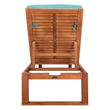 SAFAVIEH Outdoor Kaliyah Solid Wood Chaise Lounge Chair - 25Wx81Dx37H