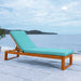 SAFAVIEH Outdoor Kaliyah Solid Wood Chaise Lounge Chair - 25Wx81Dx37H