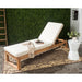 SAFAVIEH Outdoor Kaliyah Solid Wood Chaise Lounge Chair - 25Wx81Dx37H