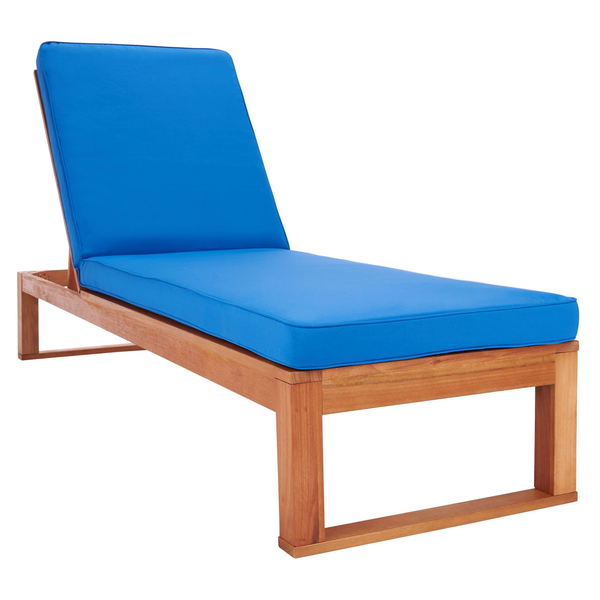 SAFAVIEH Outdoor Kaliyah Solid Wood Chaise Lounge Chair - 25Wx81Dx37H