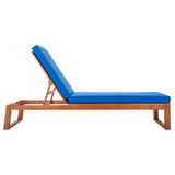 SAFAVIEH Outdoor Kaliyah Solid Wood Chaise Lounge Chair - 25Wx81Dx37H