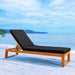 SAFAVIEH Outdoor Kaliyah Solid Wood Chaise Lounge Chair - 25Wx81Dx37H