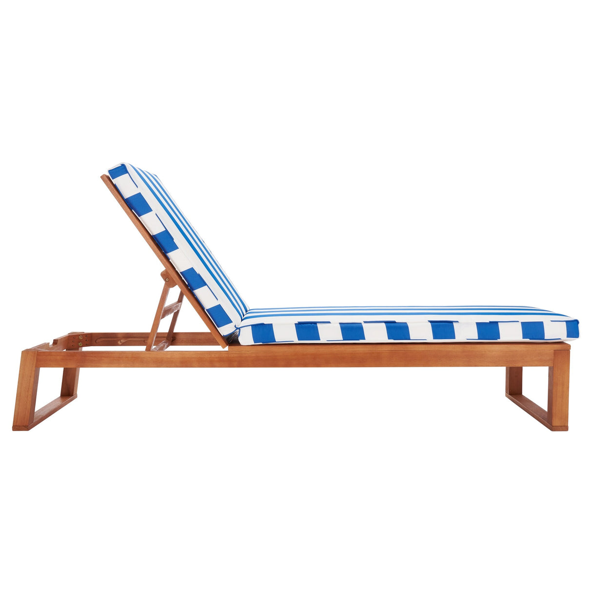 SAFAVIEH Outdoor Kaliyah Solid Wood Chaise Lounge Chair - 25Wx81Dx37H