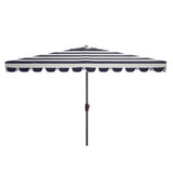 SAFAVIEH Outdoor Karma 6.5 x 10 Ft Rectangle Crank Umbrella