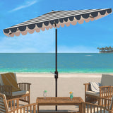 SAFAVIEH Outdoor Karma 6.5 x 10 Ft Rectangle Crank Umbrella