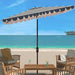 SAFAVIEH Outdoor Karma 6.5 x 10 Ft Rectangle Crank Umbrella