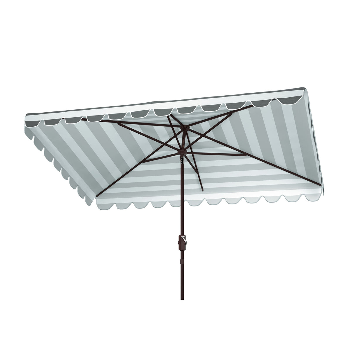 SAFAVIEH Outdoor Karma 6.5 x 10 Ft Rectangle Crank Umbrella