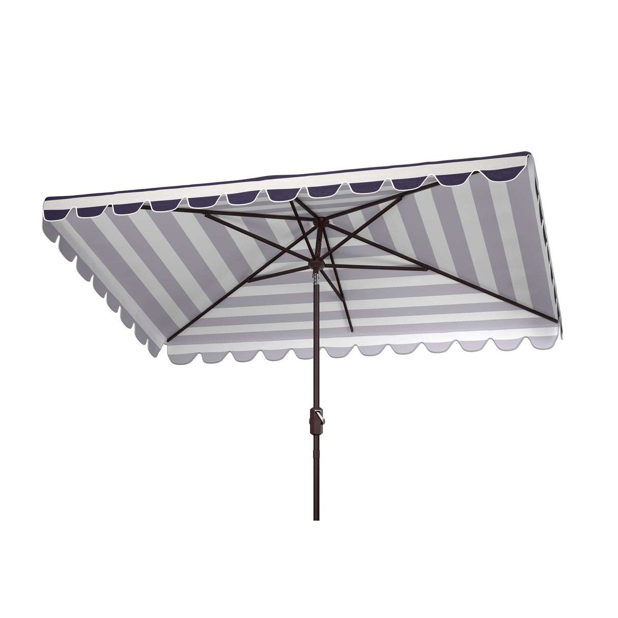 SAFAVIEH Outdoor Karma 6.5 x 10 Ft Rectangle Crank Umbrella