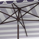 SAFAVIEH Outdoor Karma 6.5 x 10 Ft Rectangle Crank Umbrella