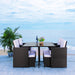 SAFAVIEH Outdoor Kaydence 5-Piece Patio Dining Set - 44Wx44Dx29H