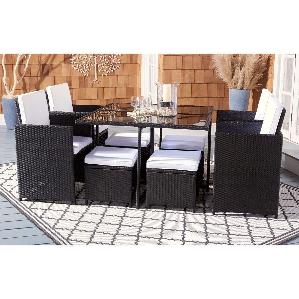 SAFAVIEH Outdoor Kaydence 5-Piece Patio Dining Set - 44Wx44Dx29H