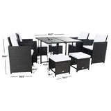 SAFAVIEH Outdoor Kaydence 5-Piece Patio Dining Set - 44Wx44Dx29H