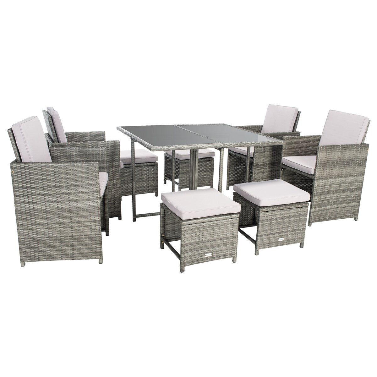 SAFAVIEH Outdoor Kaydence 5-Piece Patio Dining Set - 44Wx44Dx29H