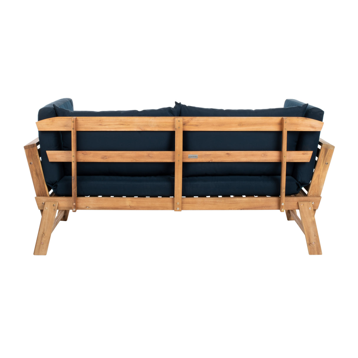 SAFAVIEH Outdoor Keira Solid Wood Covertible Daybed with Cushions - 82W x 30D x 29H