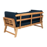 SAFAVIEH Outdoor Keira Solid Wood Covertible Daybed with Cushions - 82W x 30D x 29H