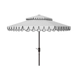 SAFAVIEH Outdoor Kjerstin Valance 9Ft Double Top Umbrella